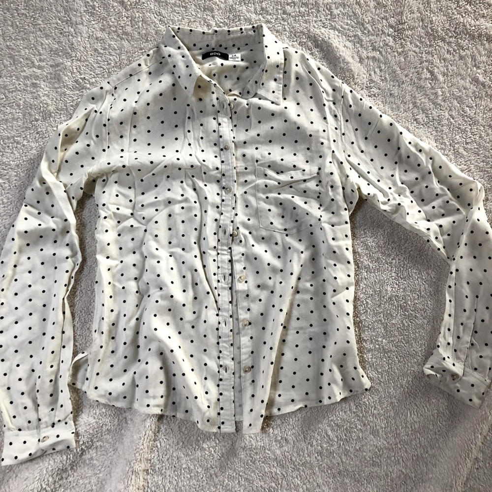 BDG polka dot button-up
